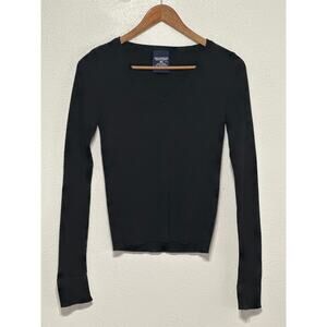 VTG Polo Jeans Ralph Lauren Ribbed  Cotton V-Neck Sweater M Athletic Fit Preppy